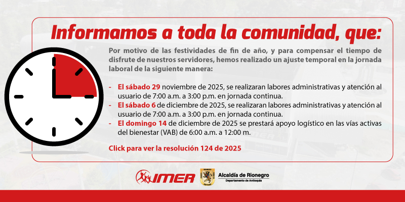 Cambio de horario temporal IMER